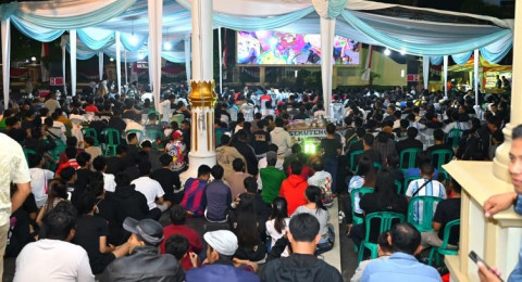 Polda Jambi Sukses Gelar Nobar Final Piala Dunia 2026, Ribuan Masyarakat Antusias dan Tertib